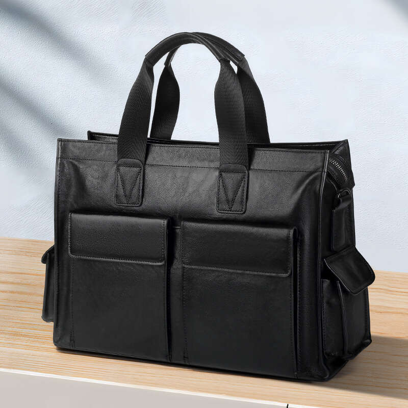 Luxury Shoulder Bags Totes Hobo New Genuine Leather Large Capacity Business Briefcase Fashion Cowhide Laptop Bag Casual Men S Handbag SENYY