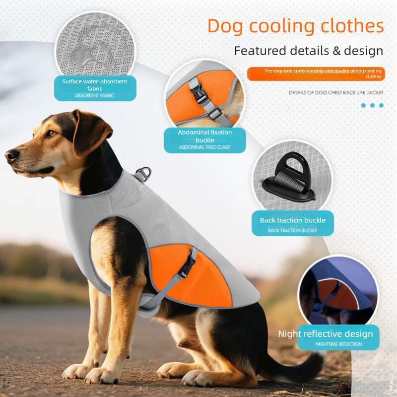 Famous brand New Snake Year Pet Vest for Dogs Summer Thin Breathable Anti Heatstroke Dog Cooling Clothes with Reflective Strips pupakaIK