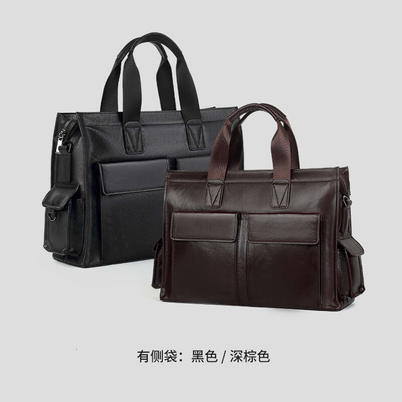 Luxury Shoulder Bags Totes Hobo New Genuine Leather Large Capacity Business Briefcase Fashion Cowhide Laptop Bag Casual Men S Handbag SENYY