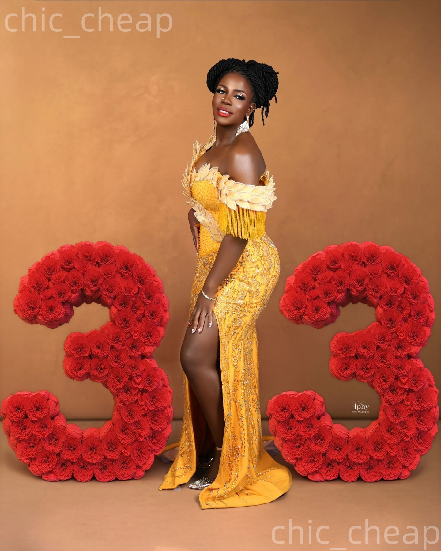 Aso Ebi Yellow Mermaid Prom Dresses 2026 Tassels Florals Beaded High Split Evening Formal Party Second Birthday Engagement Gowns Dress For Special Occ