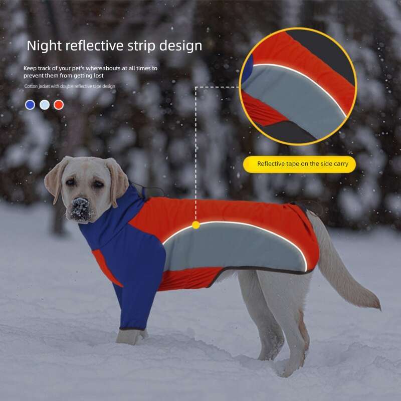 Famous brand New cross border medium large jacket double legged cotton coat waterproof windproof thickened and warm dog clothing in stock pupakaIK