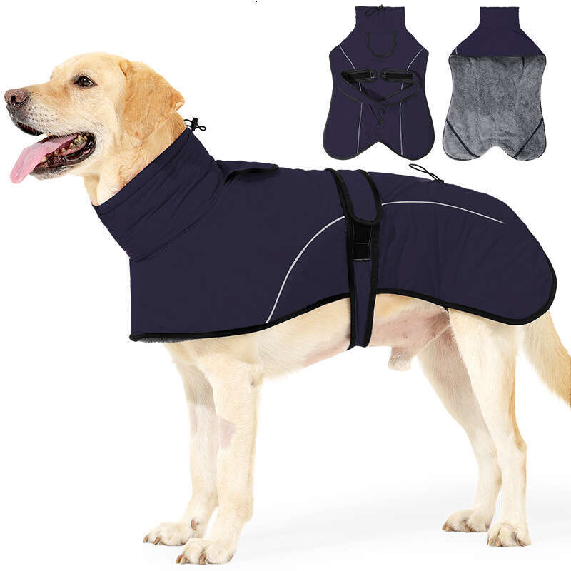 Famous brand New Winter Dog Clothes Fleece Lined Thickened Warm Waterproof Jacket for Medium and Large Dogs Sleeveless Cotton Coat pupakaIK