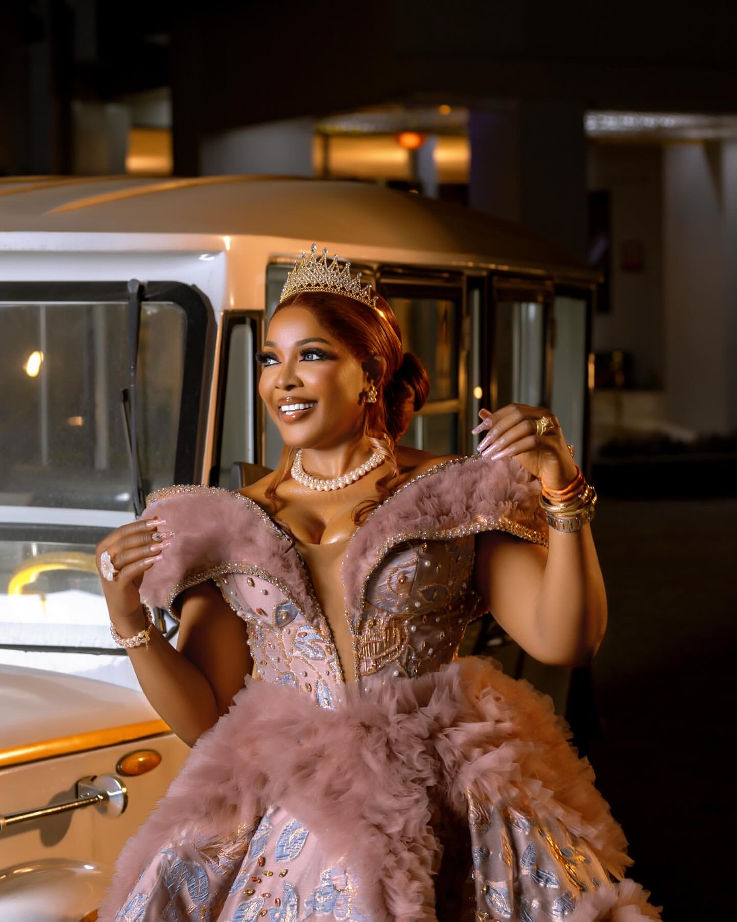 Aso Ebi Ball Gown Embroidery Prom Dresses 2026 Beaded Crystals Tiers Evening Formal Party Second Birthday Engagement Gowns Dress For Special Occasions