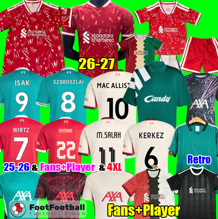 2026 ISAK EKITIKE WIRTZ DIOGO J. KERKEZ FRIMPONG Soccer Jerseys 25 26 Kit Football Shirt LivERpoOL Jersey 26 27 Fans Player maillot de Foot men kids football kits tops