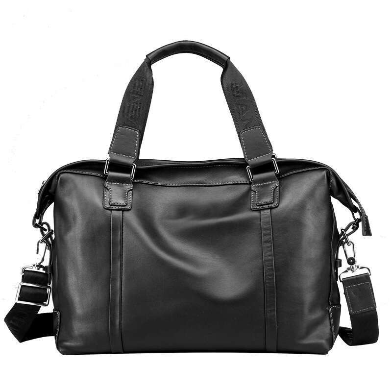 Luxury Shoulder Bags Totes Hobo Casual Genuine Leather Fashion Men S Handbag Large Capacity Horizontal Computer Bag Top Layer Cowhide Business Briefca