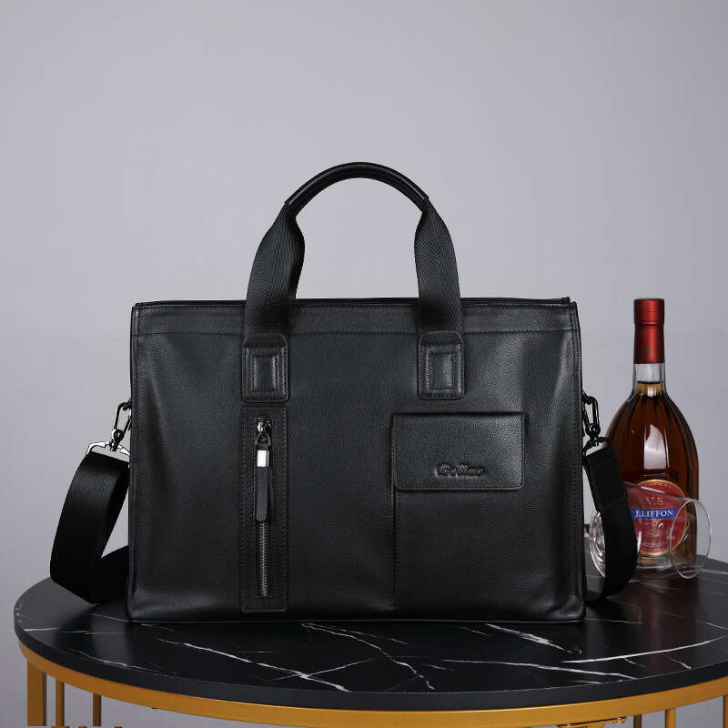 Luxury Shoulder Bags Totes Hobo Genuine Leather Business Briefcase Top Layer Cowhide Laptop Bag Large Capacity Versatile Simple Men S Handbag SENYY