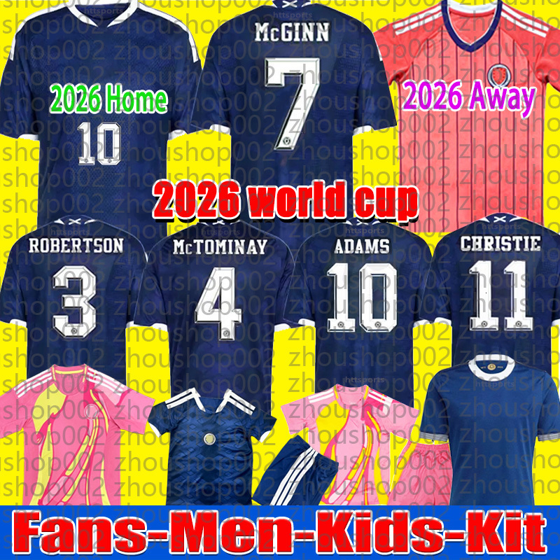2026 Scotland Soccer Jerseys 2025 2026 ROBERTSON McTominay McGREGOR SHANKLAND MCGREGOR Football Shirt Home Away thrid maillot de Foot men kids kits un