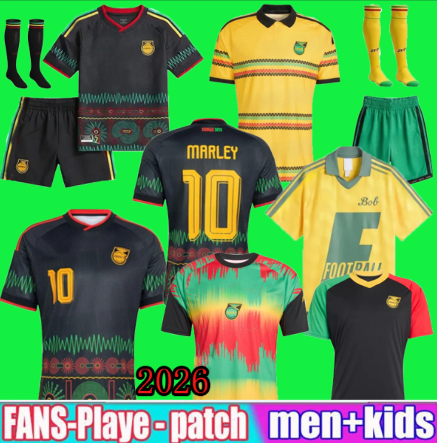 Jamaica Bob Marley 2026 World Cup Kit Retro 26 27 jamaica home soccer jerseys MARLEY 10 JAMAICA national Team Jersey football shirt fans player version men kids 16-4XL