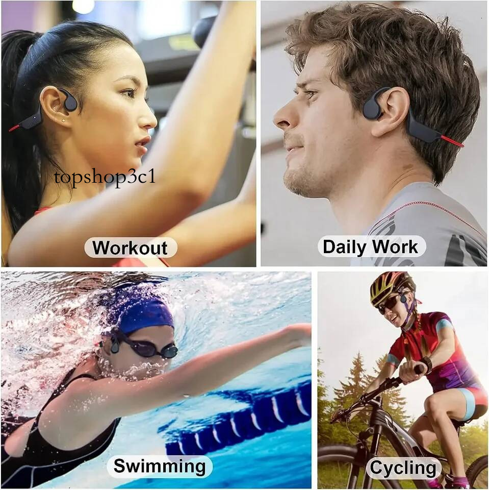 shokz Bone Conduction Bluetooth Headphones 32G Memory Sports run Waterproof Swimming headsets for aftershokz openswim
