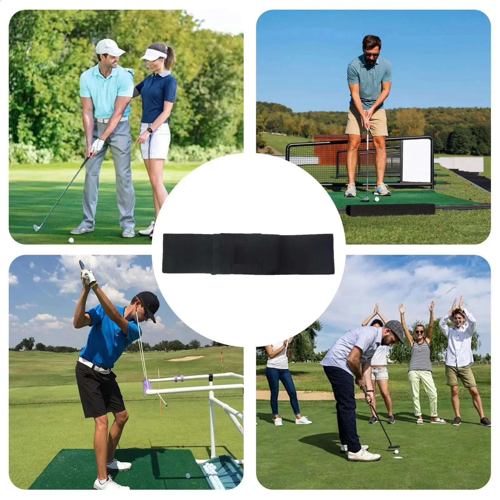 Golf Swing Trainer Aid Alignment Strap Arm Band for Swing Correction Consistent Practice Tool for Golf Beginner to Pro 260206