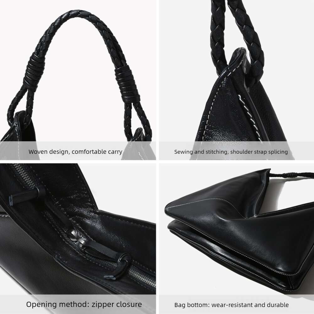 Luxury Shoulder Bags Totes Hobo Foreign Trade Niche Top Layer Cowhide Tote Cross Border High End Commuter Underarm Bag Genuine Leather Women S Handbag