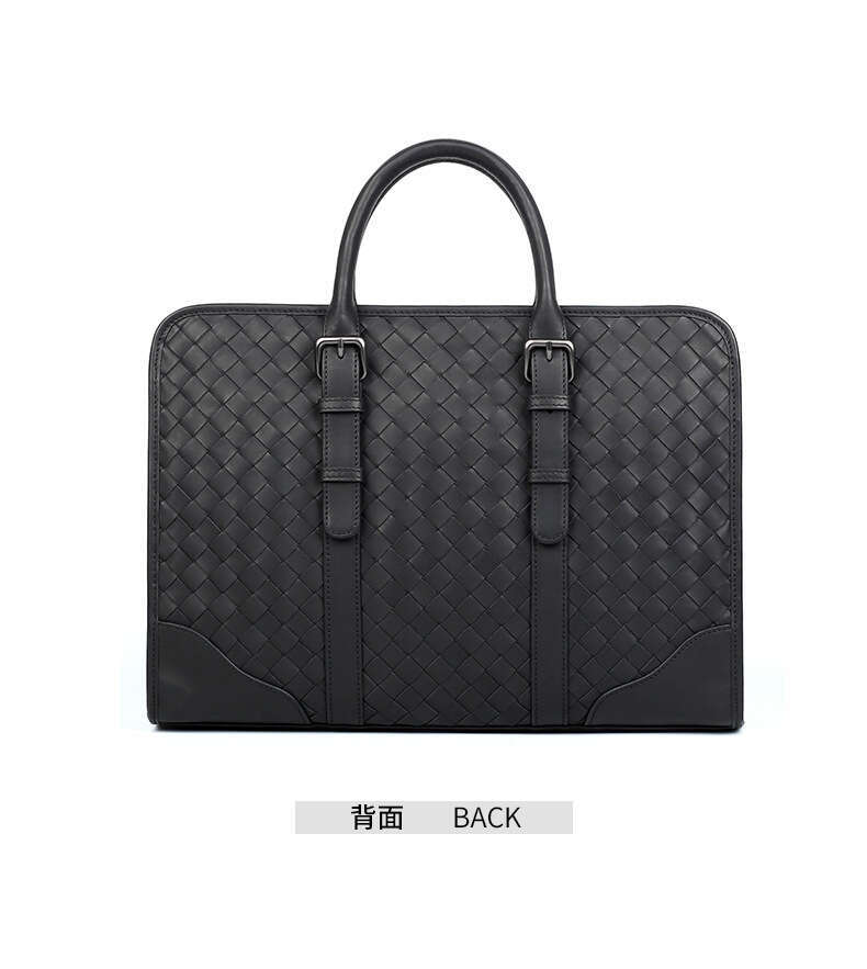 Luxury Shoulder Bags Totes Hobo New Genuine Leather Woven Business Briefcase Simple Large Capacity Laptop Bag Fashionable Men S Handbag SENYY