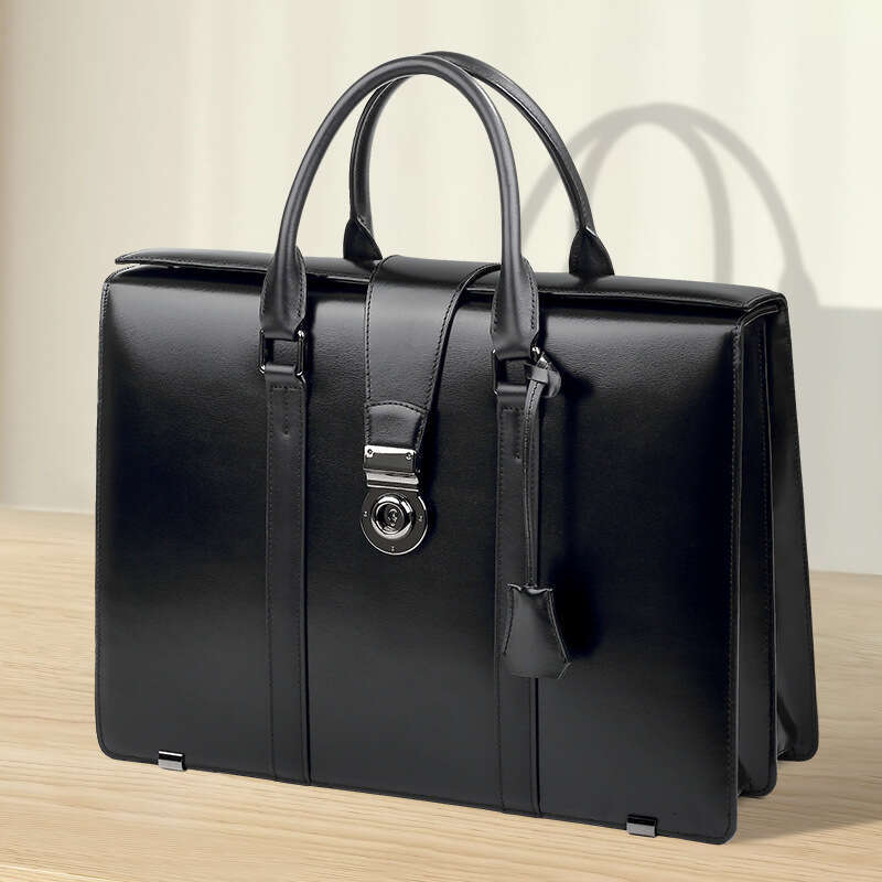 Luxury Shoulder Bags Totes Hobo New Genuine Leather Bag With Combination Lock Briefcase For Commuting And Business Large Capacity Cowhide Men S Handba