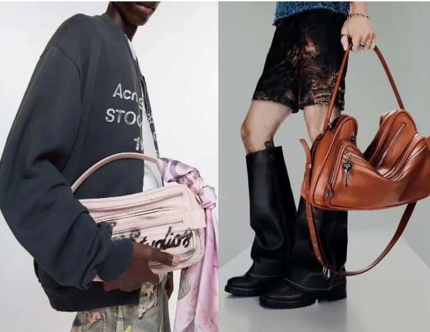 Top 100% genuinel Leather acne Studios Camero Shoulder Bag Strap Handbags Ziplock Travel Multi-compartment Motorcycle Tote Men Women Crossbody Pouch Underarm Bag