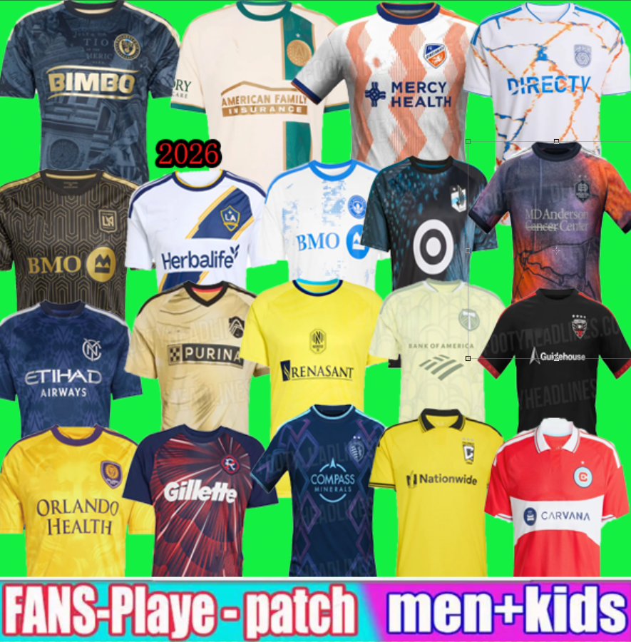 3xl 4xl 2026 ATLANTA CINCINNATI CHARLOTTE MIAMI LAFC GALAXY MONTREAL NYCFC LOUIS Nashville SEATTLE SOUNDERS SOCCER JERSEYS Philadelphia JAMES Union Minnesota