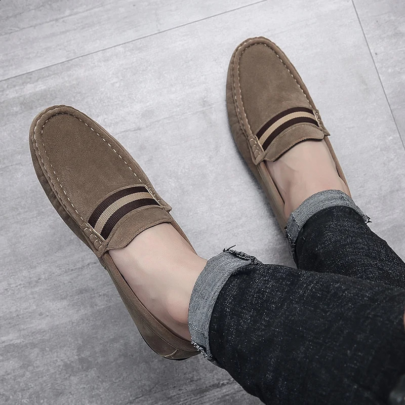 Men Loafers Breathable Shoes Sneakers Casual shoes Mens flats nonslip Driving Soft Moccasins Boat 260126