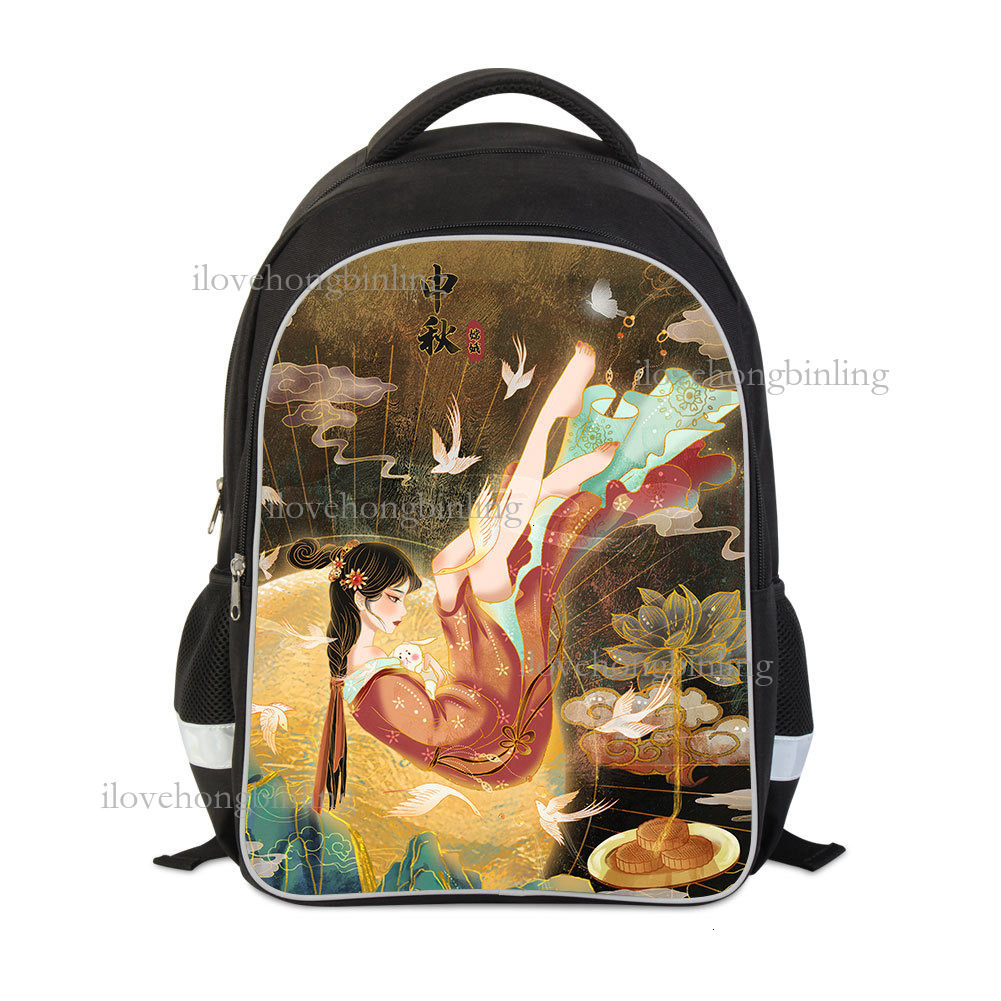 2026 Luxury New Dunhuang Cultural And Creative Printed Backpack Fashion Chinese Mural Women's Large Capacity Travel Bag Primary School Backpack T