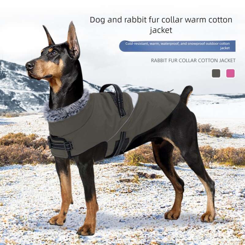 Famous brand Amazon s best selling winter clothes British gentleman style thickened and warm high necked pet clothing large dog cotton coat pupakaIK