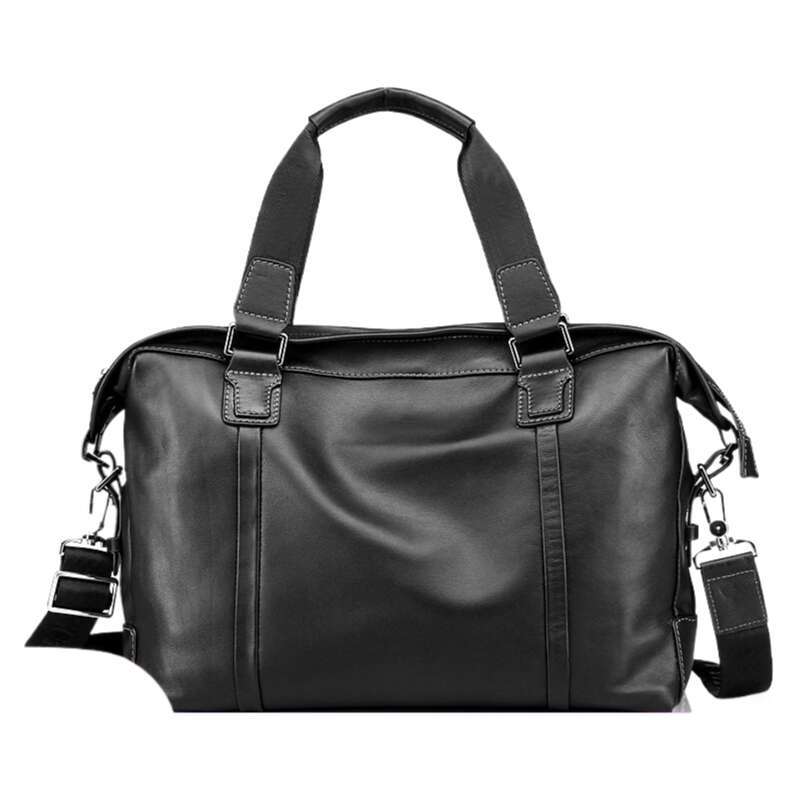 Luxury Shoulder Bags Totes Hobo Casual Genuine Leather Fashion Men S Handbag Large Capacity Horizontal Computer Bag Top Layer Cowhide Business Briefca