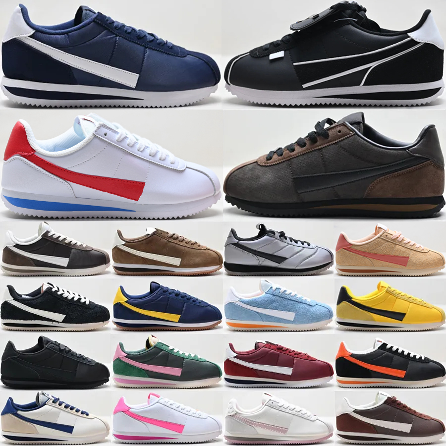 Top Men Women Running Shoes Nylon Leather Bullet Designer Trainers Baroque Brown Picante Red Pink Foam Psychic Blue Forrest Gump Outdoor Sneakers Size 36-45