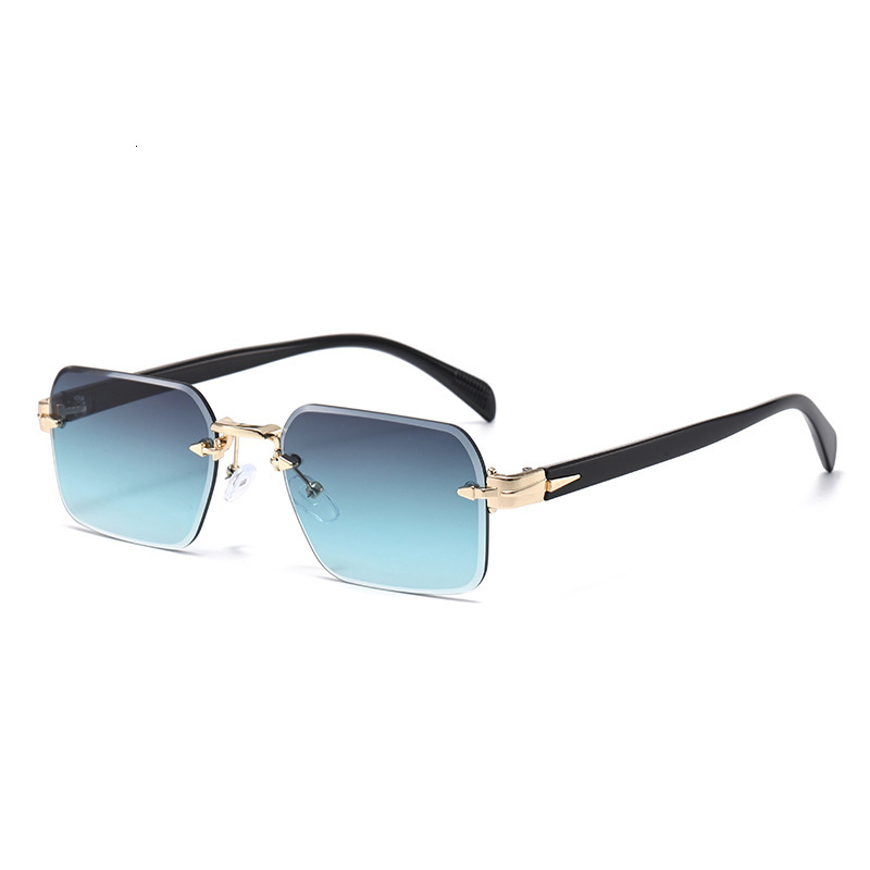 All Season Long,Pretty,Cool New Square Frame Metal Fashion Sunglasses European And American Street Style Unisex UV Protection