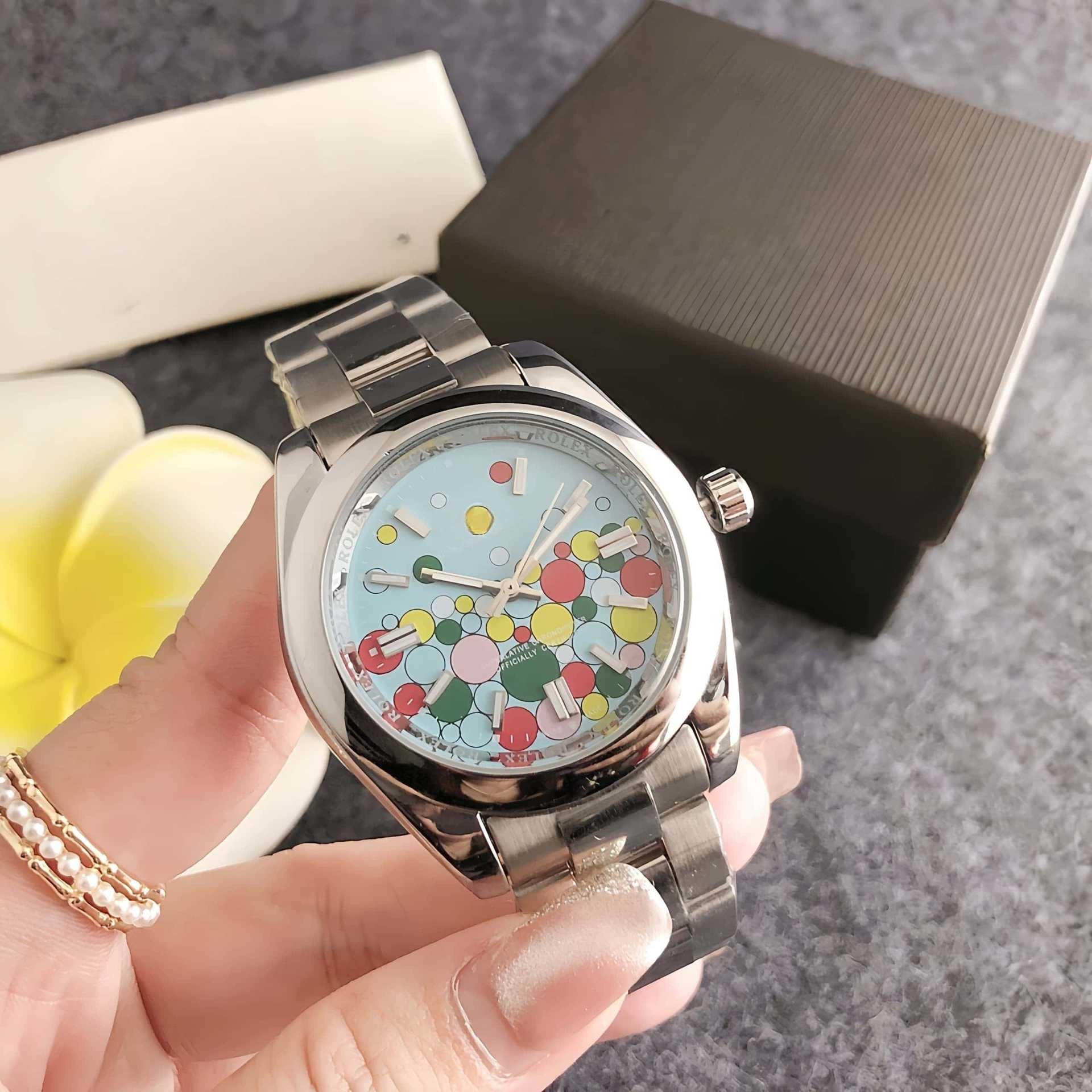 AAA watch Automatic Date Men Ro Women x Brand Fashion Luxury Brand Strap Sport Quartz Clock Men PERPETUAL Watch blue bubble balloon dial Fruit Watch