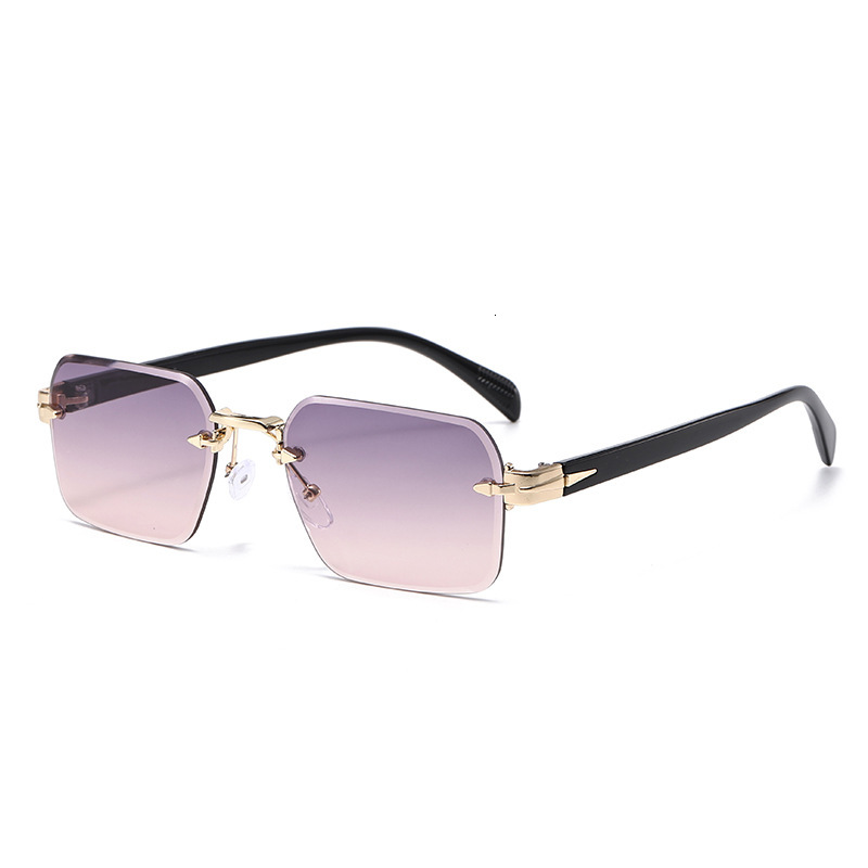 All Season Long,Pretty,Cool New Square Frame Metal Fashion Sunglasses European And American Street Style Unisex UV Protection