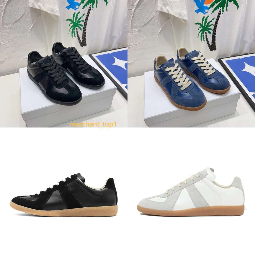 designer shoes mens womens sneakers German Army mm6 GATs Trainer Black Gum Cloud Paint White Grey Beige Nude Pewter Brown