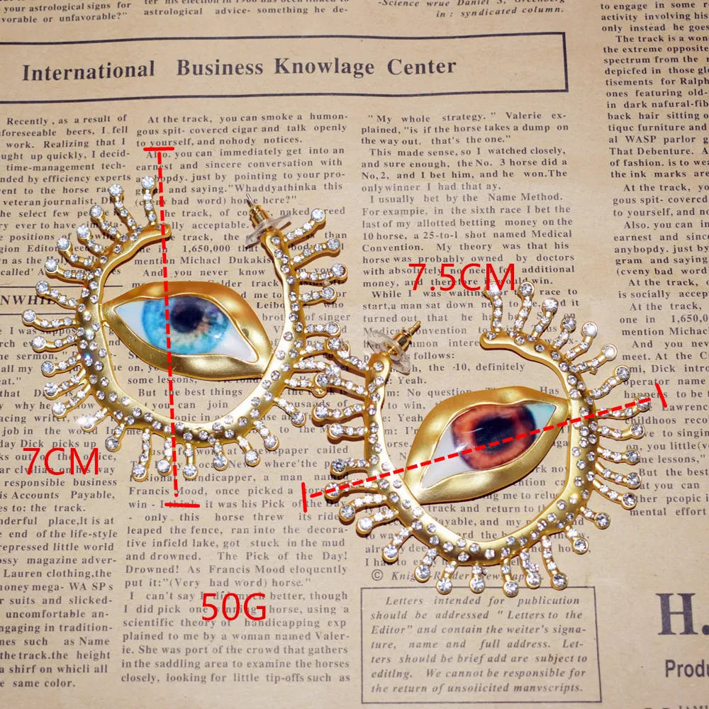 Baroque Style Vintage Alloy Big Eyes Dangle Earrings For Women Jewelry Arrival Fashion Exaggerated Lady Ears Accessories 260120