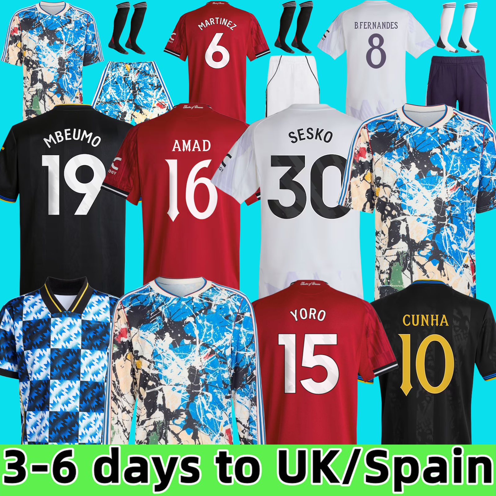 ManUnited soccer jersey 25 26 Manchester football kit shirt UTDs United stone roses Special Red ZIRKZEE MBEUMO SESKO B. FERNANDES CUNHA CANTONA men kids uniforms