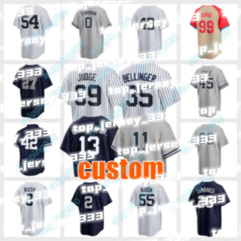 99 Aaron Judge Jersey 2 Derek Jeter Baseball Paul Goldschmidt Jazzs Chisholm Jr. Cody Bellinger Anthony Volpe Yankees Max Fried Giancarlo Stanton 24 Jasson