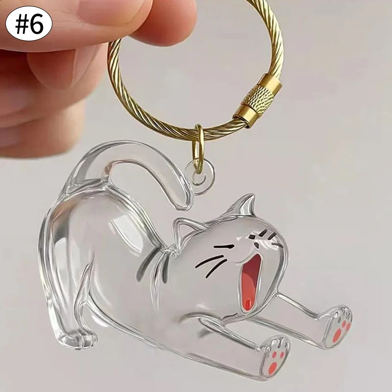 Cat Hair Capsules Pendent Transparent Kitten Fur Storage Box Souvenir Keychian Pet Siamese Ragdoll Cat Hair Storage Keyring260202