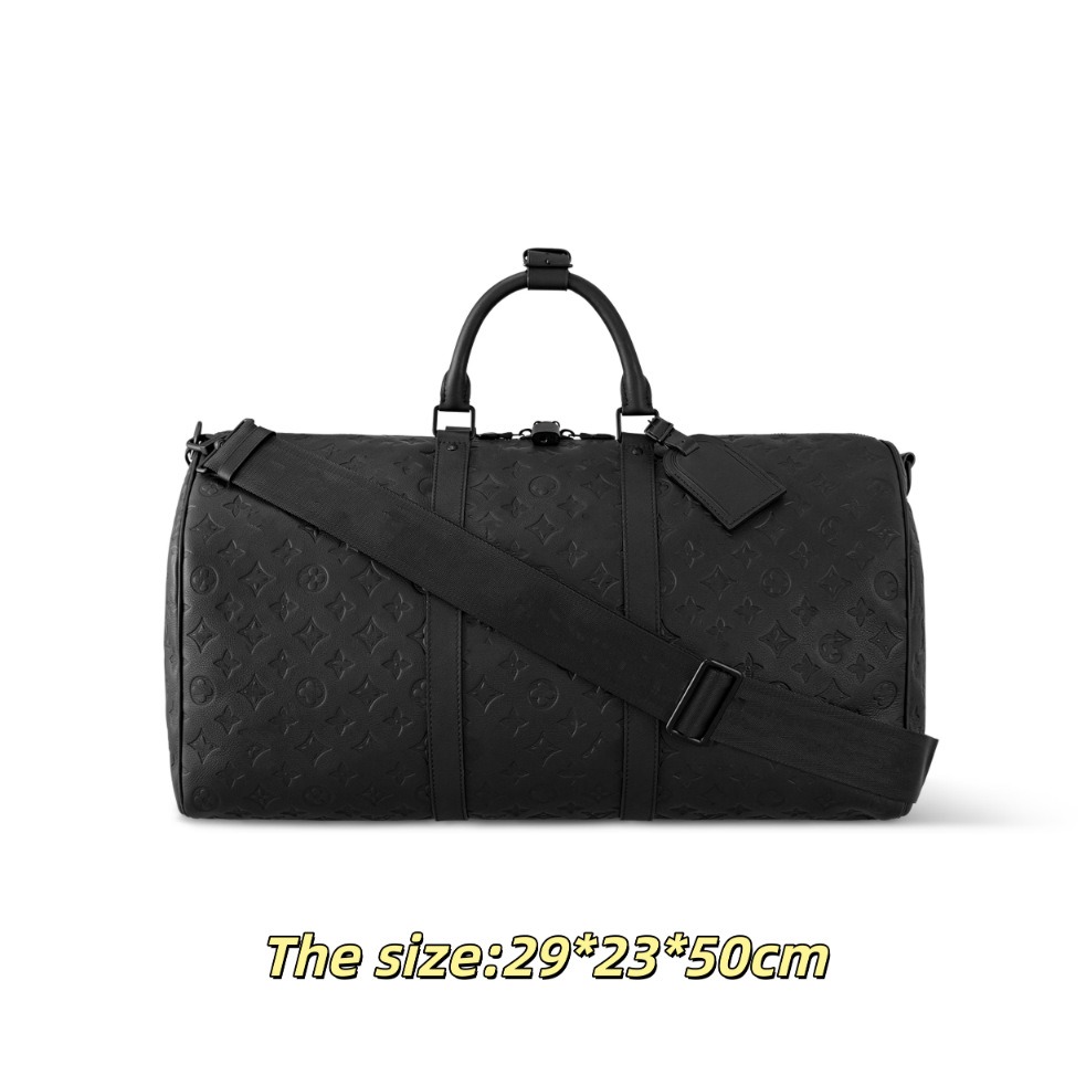 New Style 50cm Top Grade PU Leather Travel Bag | Unisex Large Duffle Tote & Crossbody Hand Luggage for Weekend Getaways