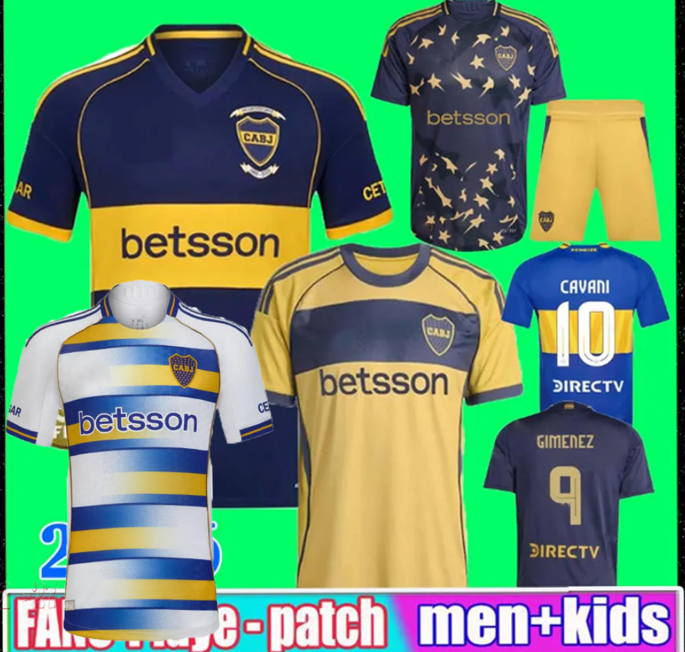 16-4XL 24 25 26 Boca Juniors CAVANI 120th Anniversary soccer jerseys 2026 2027 Special Benedetto VILLA MARADONA SALVIO home away third football shirt Men kids kit