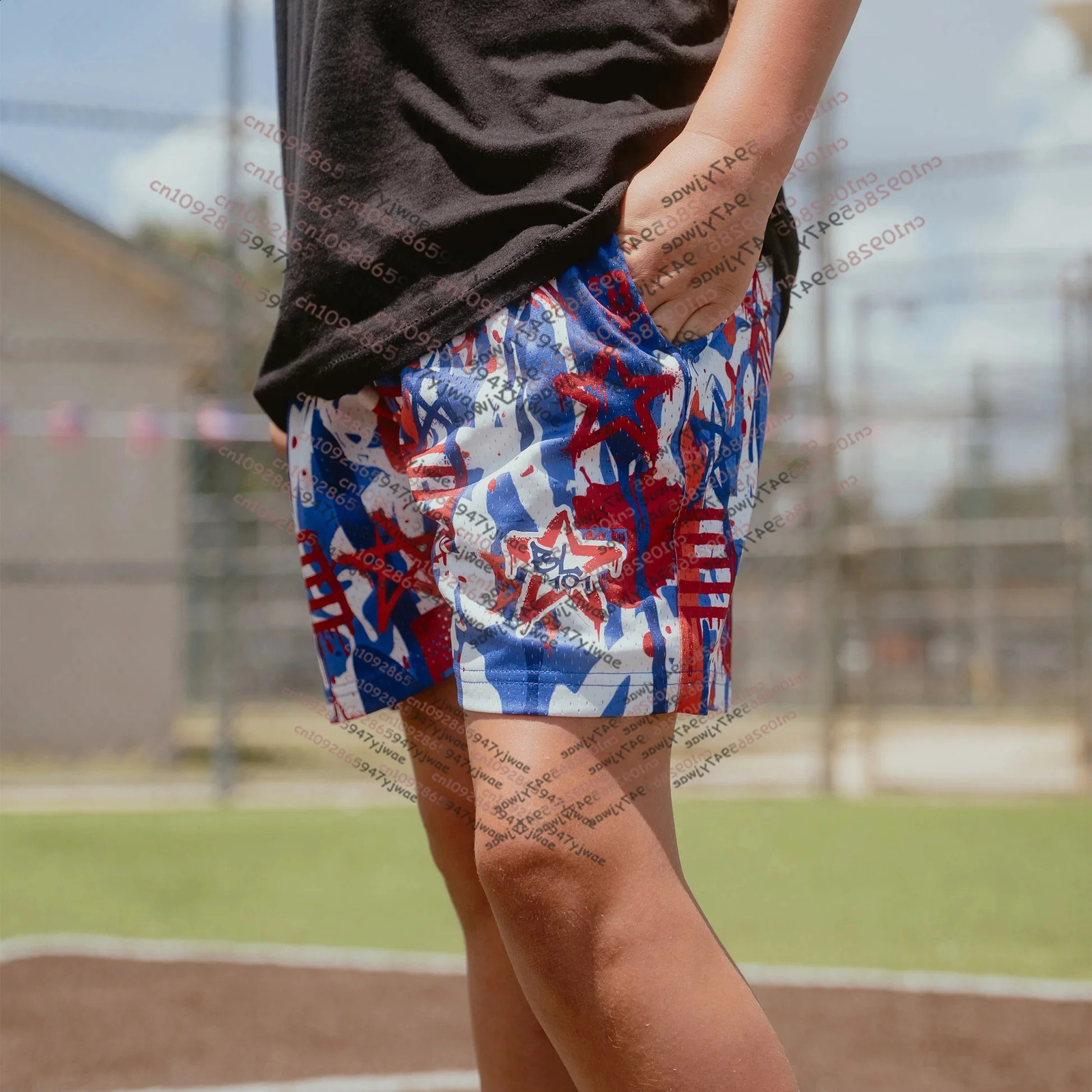 25 MensKids Shorts ChalkboardGraffiti StarsComposition Youth Baseball Lifestyle 101 Fashion Casual Sweatpants GYM 260127 - view 7