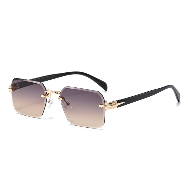 All Season Long,Pretty,Cool New Square Frame Metal Fashion Sunglasses European And American Street Style Unisex UV Protection