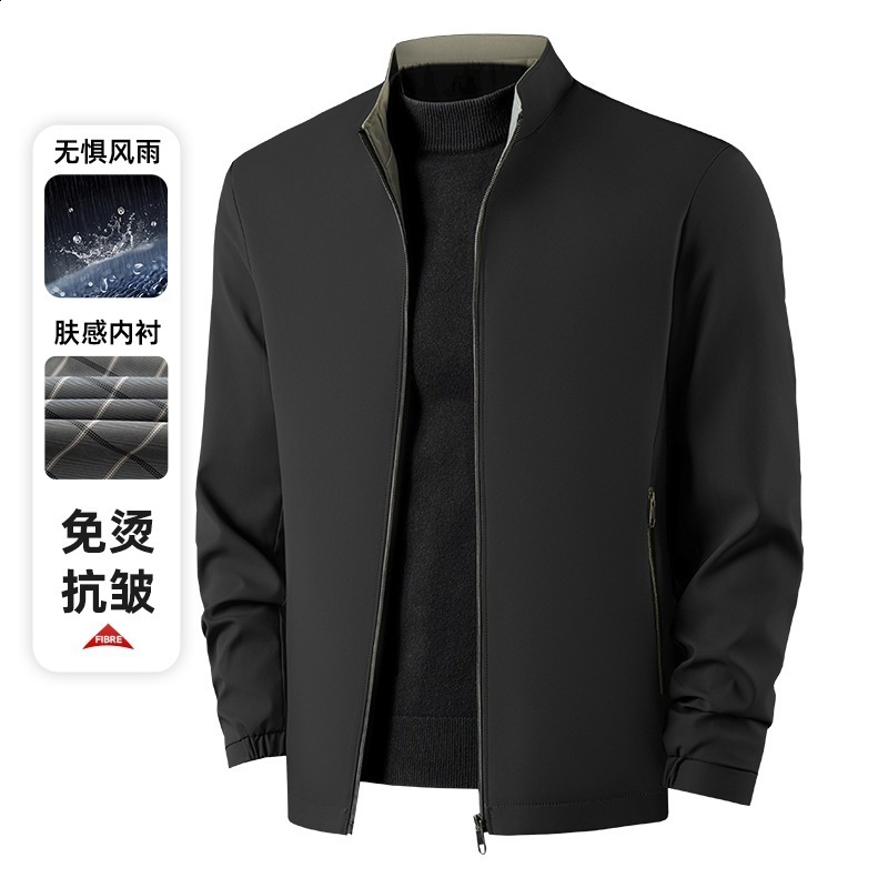 TACVASEN Fleece Lined Softshell Jacket Mens Full Zip Up Rain Jacket Outdoor Work Jacket Spring Trekking Hiking Windbreaker Male251217