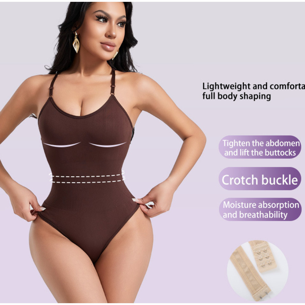 Tummy Control Y2K Sculpting Bodysuit body shaping Women Shaper Bodysuit Body Shaping Vest Style Back Strap Thong Hook One-Piece Waist Trainer Bodysuit - view 9