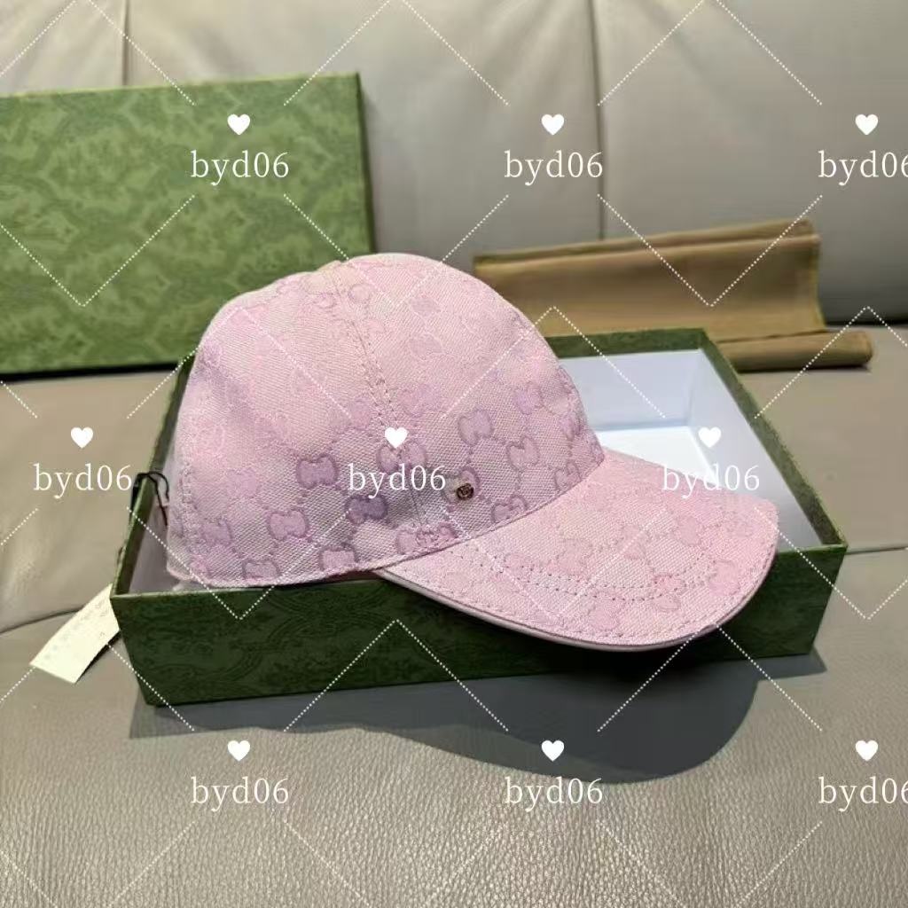 Pink Designer Luxury Women Canvas Baseball Caps Hats With Original Gift Box High Quality Men Fitted Caps Fashion Fedora Letters Stripes Mens Casquette Beanie Hat