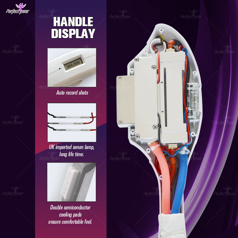 IPL OPT Machine Professional Handle wiith 690 Slide Acne Treatment Pigmented Removal Hair Removal