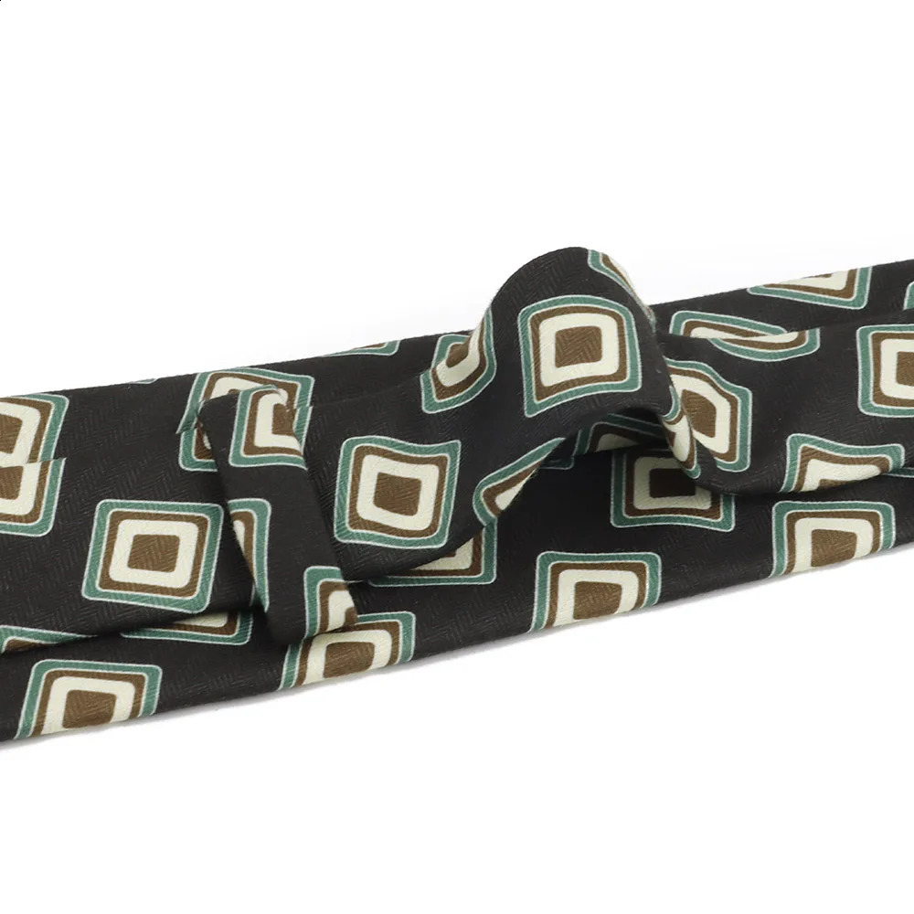 Mens Fashion 8cm Cotton Tie Soft Novel Blue Orange Paisley Green Stripe Necktie Suit Business Wedding Party Accessory Gifts 260206