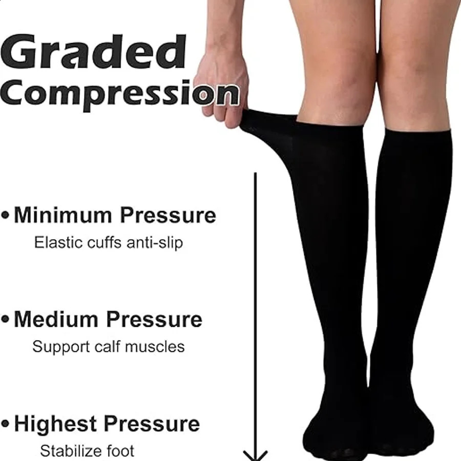 4 pairs compression socks for men and women for running cycling yoga and travel mid-calf socks 260130