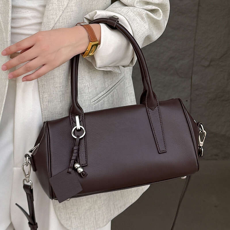 Luxury Shoulder Bags Totes Hobo Genuine Leather Underarm Elegant Boston New Top Layer Cowhide Women S Crossbody Handbag Single Bag SENYY