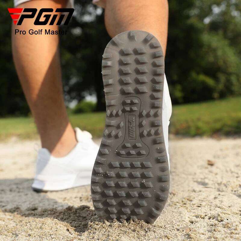 PGM Men Golf Shoes Summer Breathable Cushioned Rebound Knob Lace Sports Sneakers XZ436 26Y0203