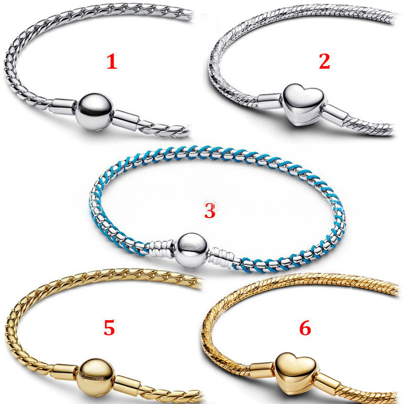 S925 silver link chain bracelet bangle for women classic designer love heart pendant chains bracelets bangles jewelry