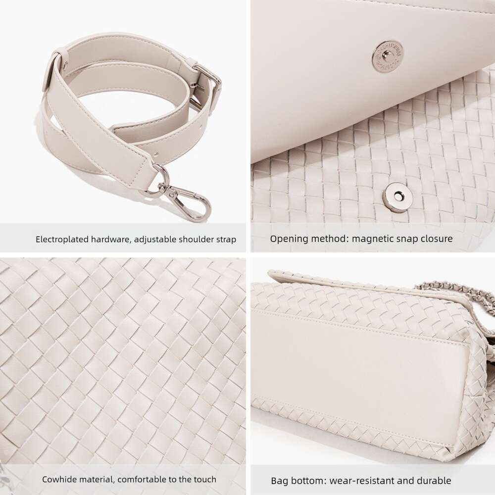 Luxury Shoulder Bags Totes Hobo Hand Woven Single Cross Border New Fashion Genuine Leather Women S Light Chain Crossbody Large Capacity Tote Bag SENYY