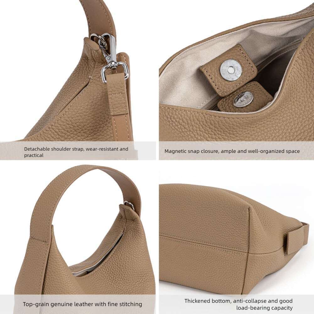 Luxury Shoulder Bags Totes Hobo Cross Border Best Selling Women S Fashionable Genuine Leather Handbag High End Luxury Shoulder Bag Commuter Crossbody 