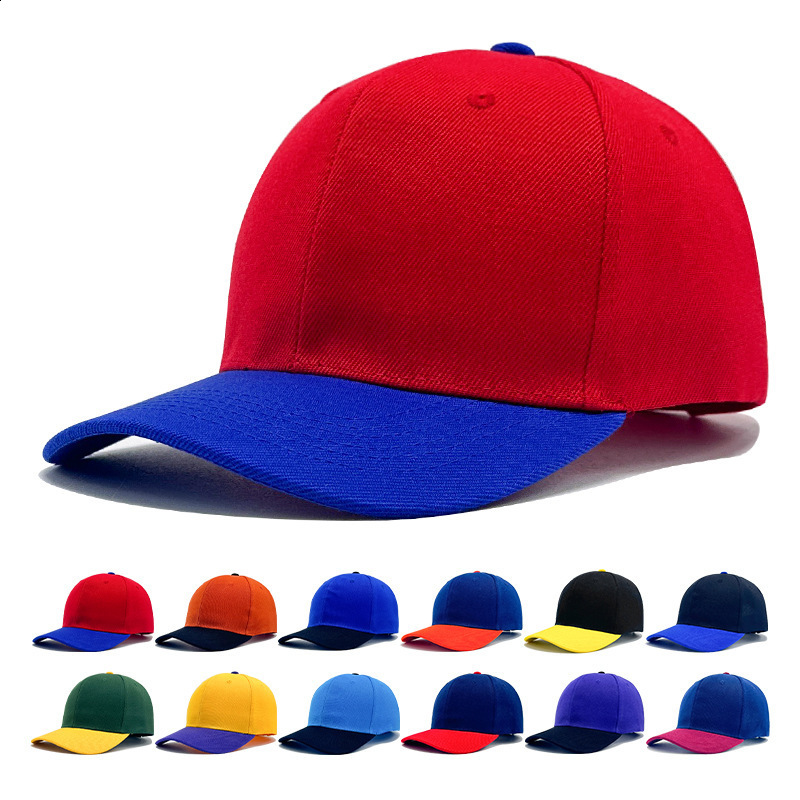 Two-tone baseball cap available in multiple colors unisex outdoor running cap hard-brimmed stylish hat with embroidery201105