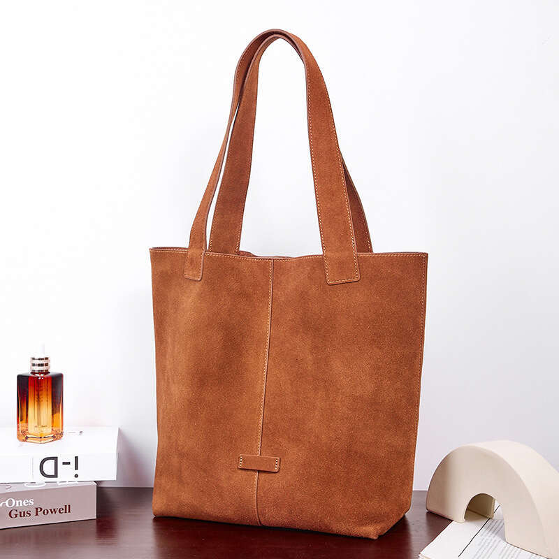 Luxury Shoulder Bags Totes Hobo Cross Border Best Selling Women S New Vintage Frosted Cowhide Shoulder Large Capacity Tote Bag Genuine Leather For SEN