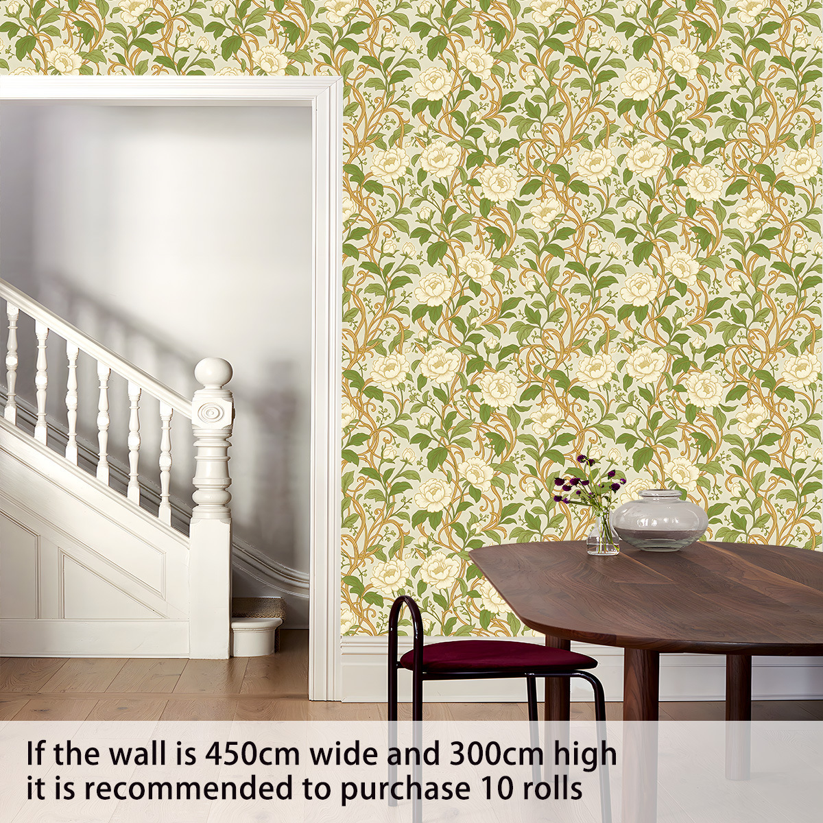 Wallpaper Self-Adhesive Floral Wallpaper PVC Wall Decoration Bedroom Room Background Wall Sticker Floral Wall Sticker220927